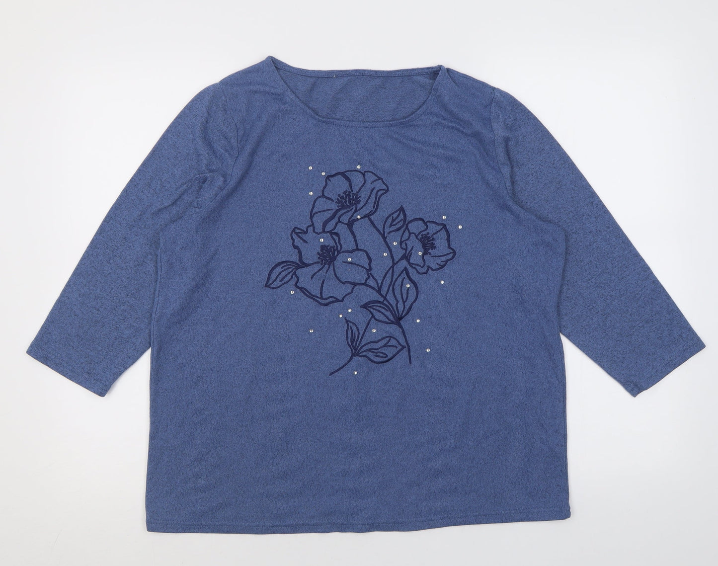 Womens UK Size 14 Bonmarché Blue Pullover Jumper
