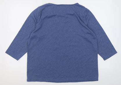 Womens UK Size 14 Bonmarché Blue Pullover Jumper