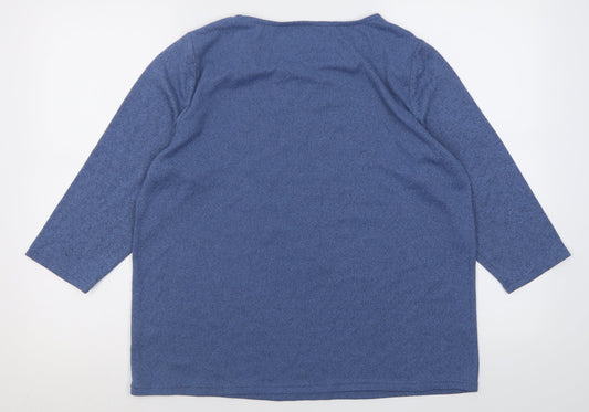 Womens UK Size 14 Bonmarché Blue Pullover Jumper