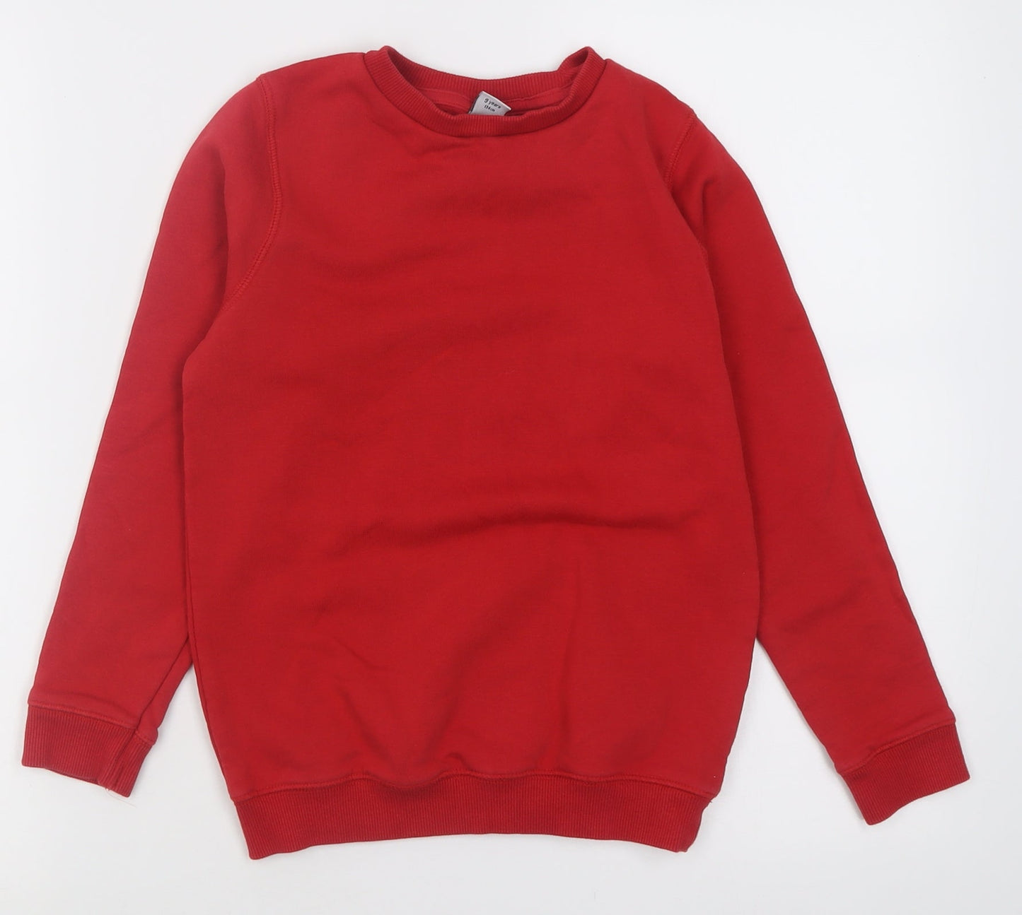 TU Boys Red  Cotton Pullover Sweatshirt Size 9 Years  Pullover - School Wear