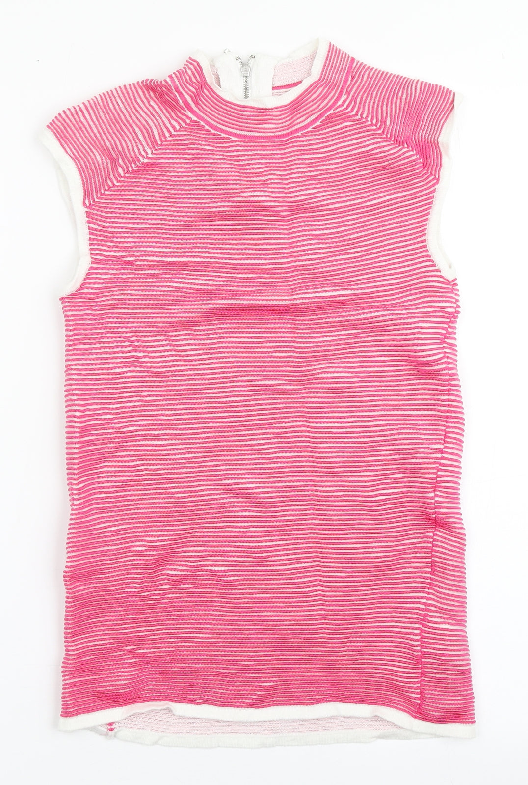 NEXT Girls Pink  Viscose Pencil Dress  Size 8 Years  Round Neck Zip
