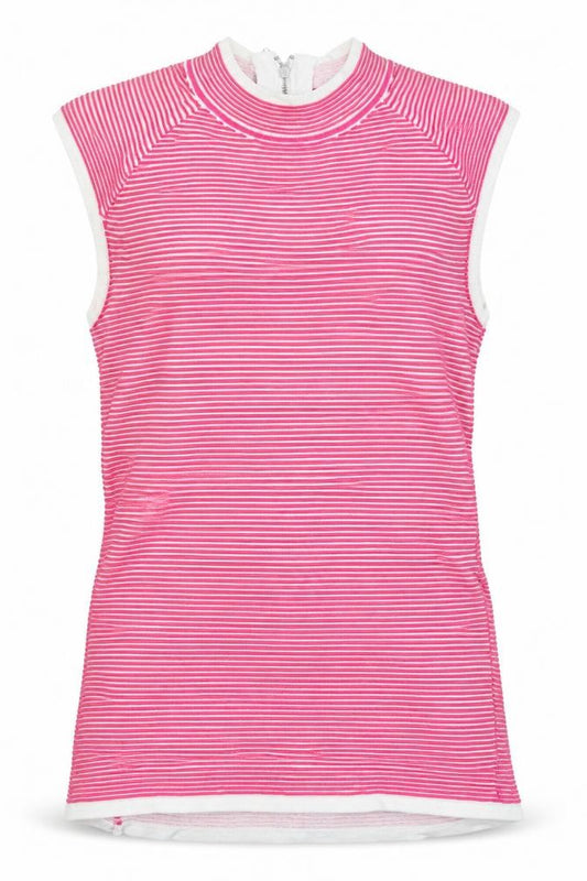 NEXT Girls Pink  Viscose Pencil Dress  Size 8 Years  Round Neck Zip