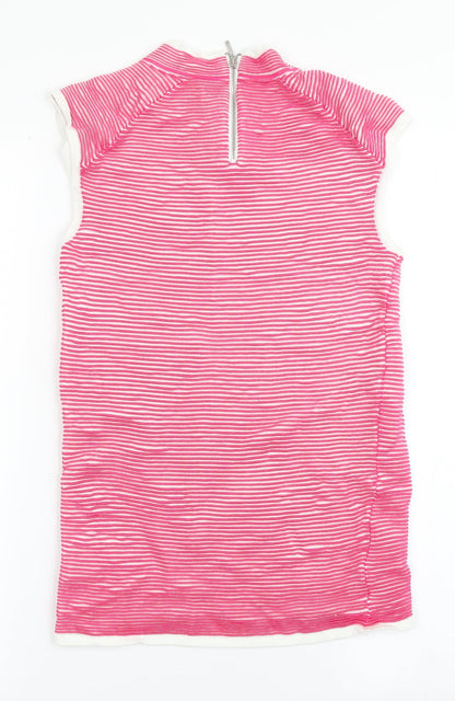 NEXT Girls Pink  Viscose Pencil Dress  Size 8 Years  Round Neck Zip