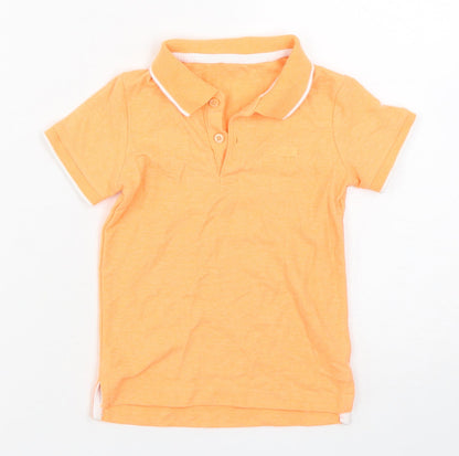 Dunnes Stores Boys Orange  Polyester Basic Polo Size 2-3 Years Collared Pullover