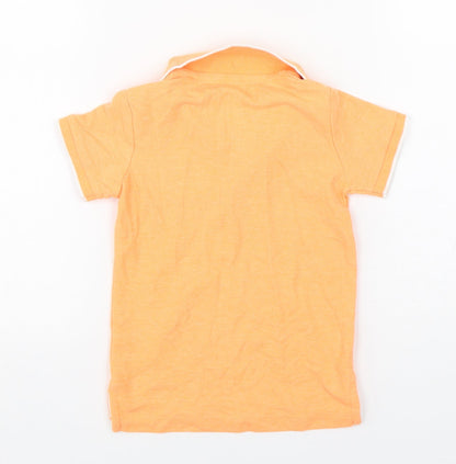 Dunnes Stores Boys Orange  Polyester Basic Polo Size 2-3 Years Collared Pullover