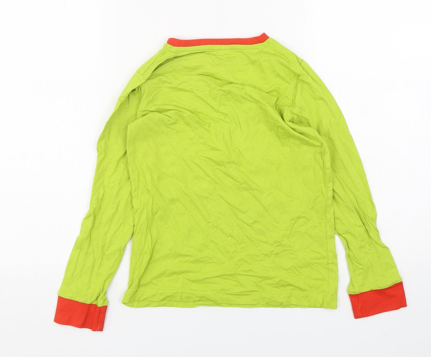 Dr Seuss Boys Green Solid Cotton  Pyjama Top Size 8-9 Years  Pullover - The Grinch