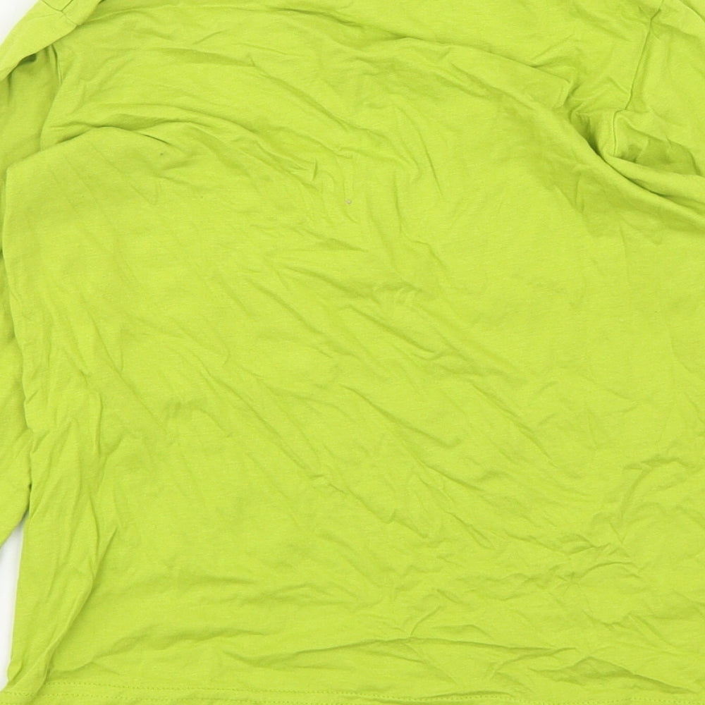 Dr Seuss Boys Green Solid Cotton  Pyjama Top Size 8-9 Years  Pullover - The Grinch