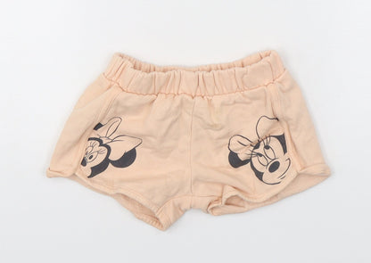 Disney Girls Pink  Cotton Sweatpants Trousers Size 18-24 Months   - Shorts