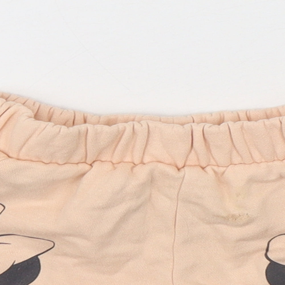Disney Girls Pink  Cotton Sweatpants Trousers Size 18-24 Months   - Shorts