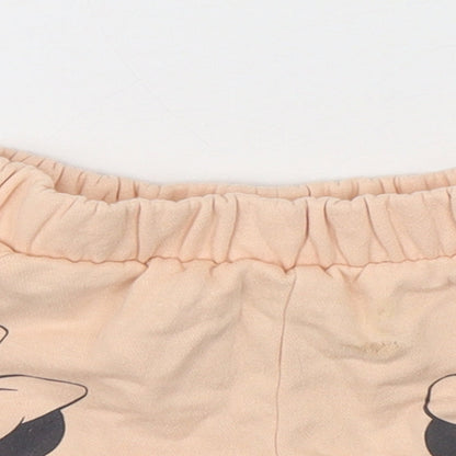 Disney Girls Pink  Cotton Sweatpants Trousers Size 18-24 Months   - Shorts