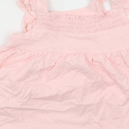 George Girls Pink  Cotton A-Line  Size 18-24 Months  Square Neck Pullover