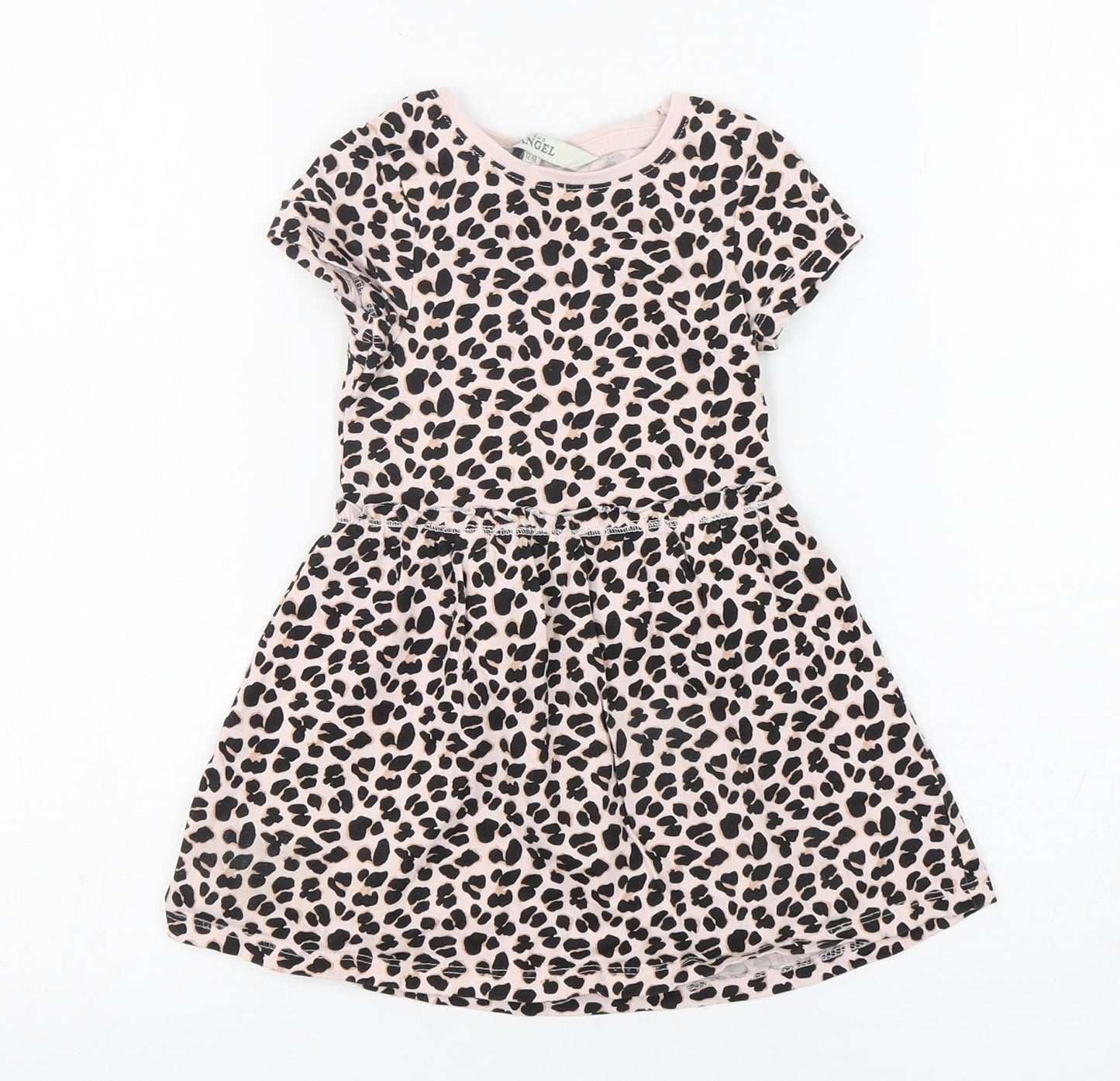 E-vie Girls Multicoloured Animal Print Cotton A-Line  Size 12-18 Months  Round Neck