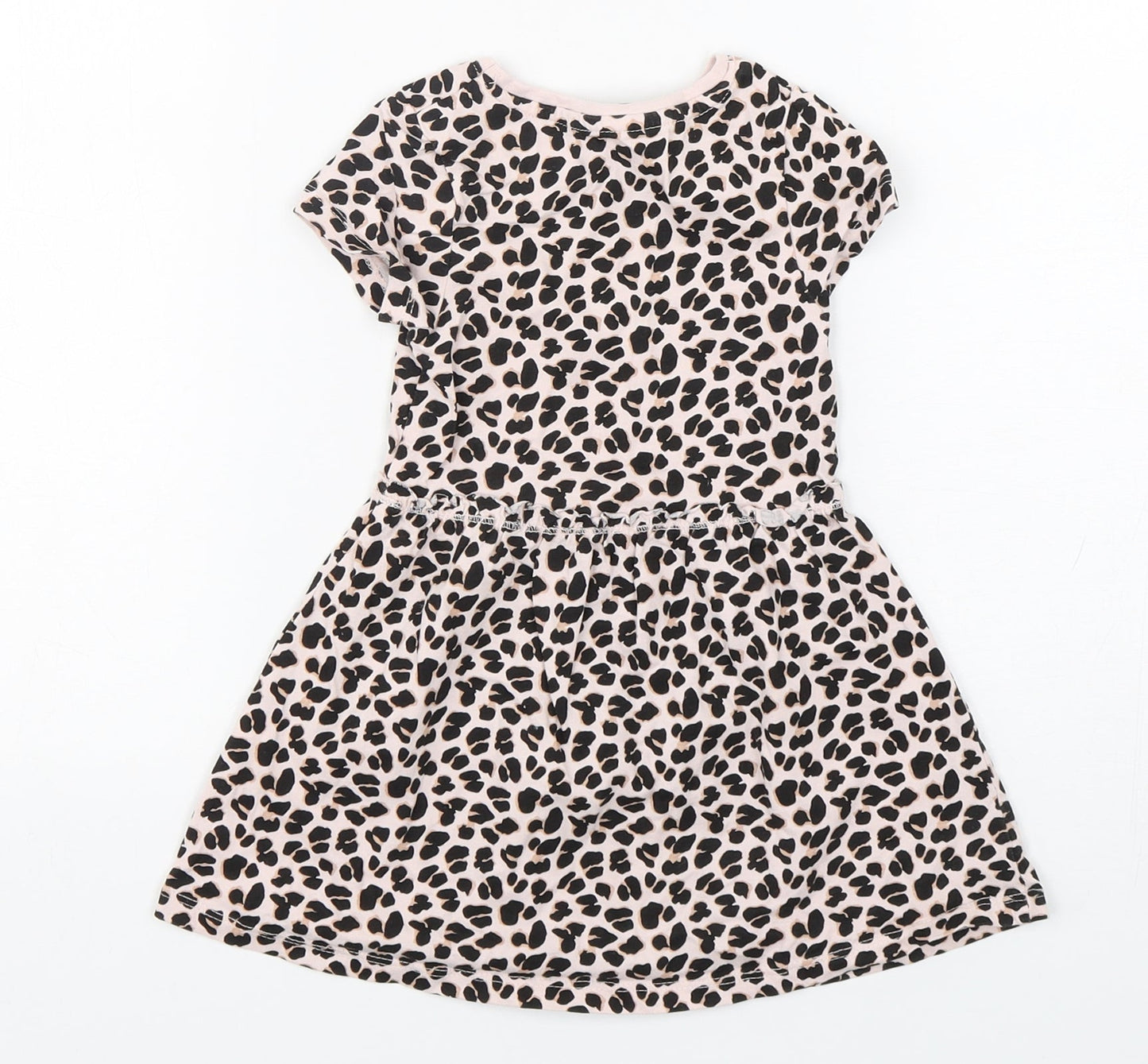 E-vie Girls Multicoloured Animal Print Cotton A-Line  Size 12-18 Months  Round Neck
