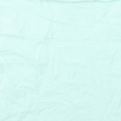 F&F Girls Green  Cotton Basic T-Shirt Size 7-8 Years Round Neck Pullover