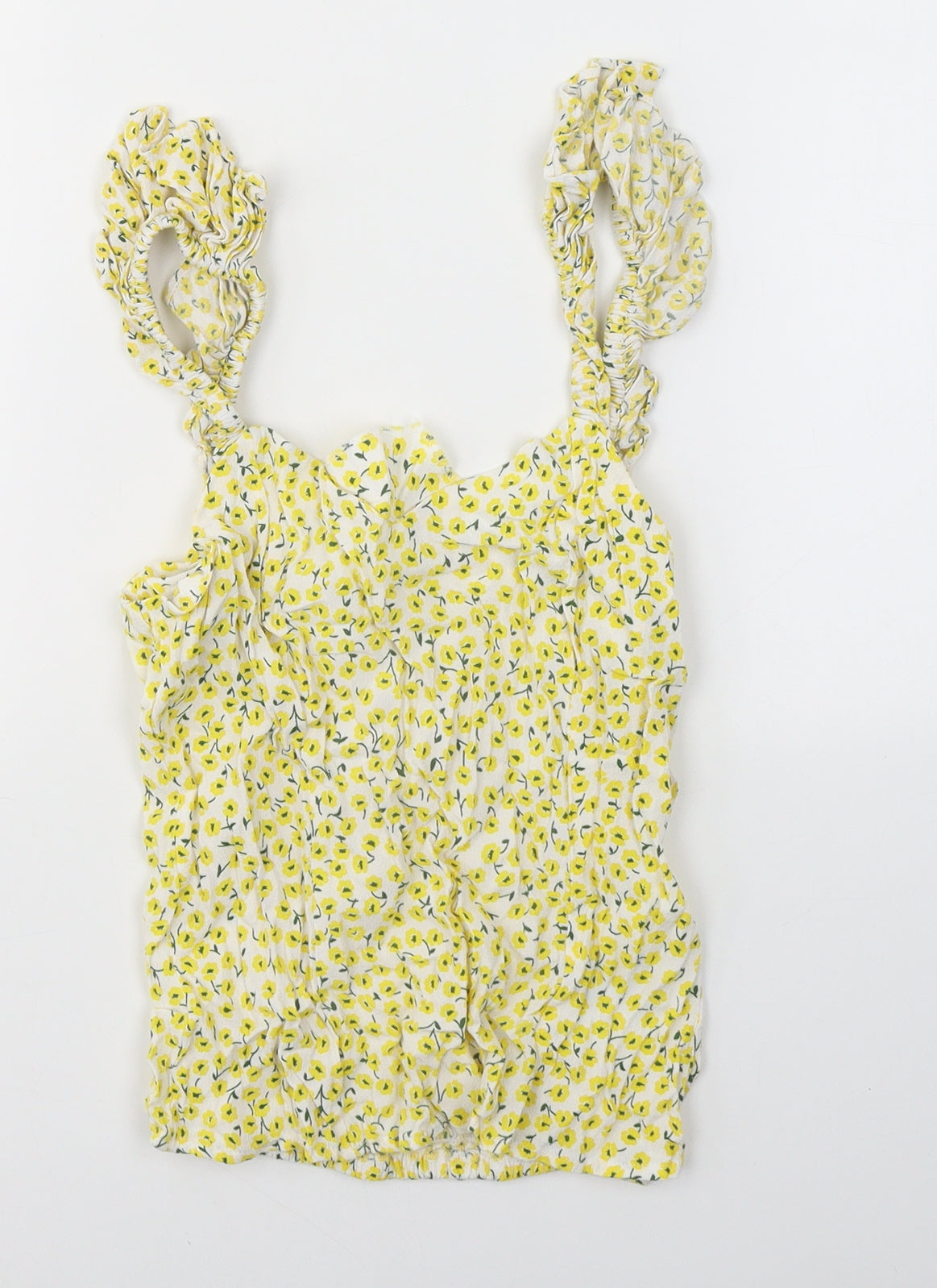Womens UK Size 8 H&M Yellow Camisole Tank