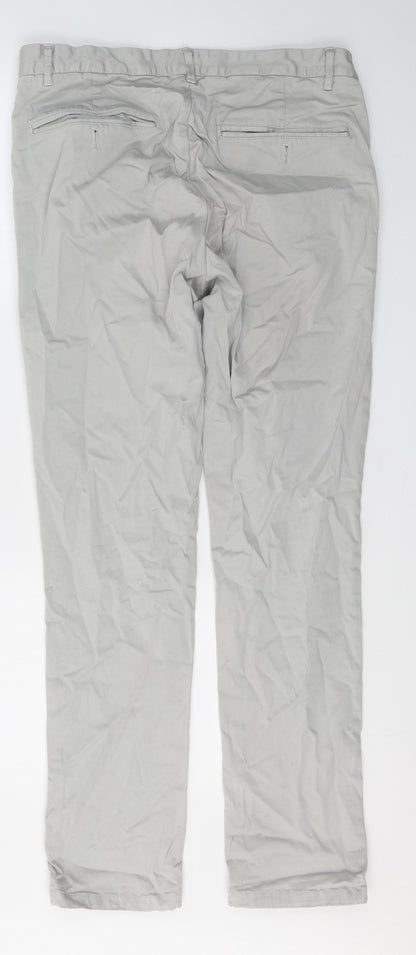 Connor Mens Grey  Cotton Straight Jeans Size S L31 in Regular