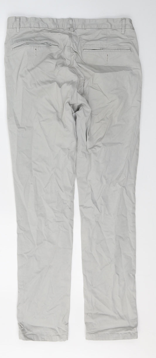 Connor Mens Grey  Cotton Straight Jeans Size S L31 in Regular