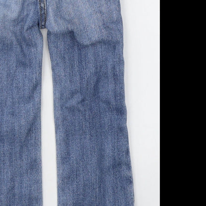 Gap Girls Blue Floral Cotton Flared Jeans Size 3 Years  Regular