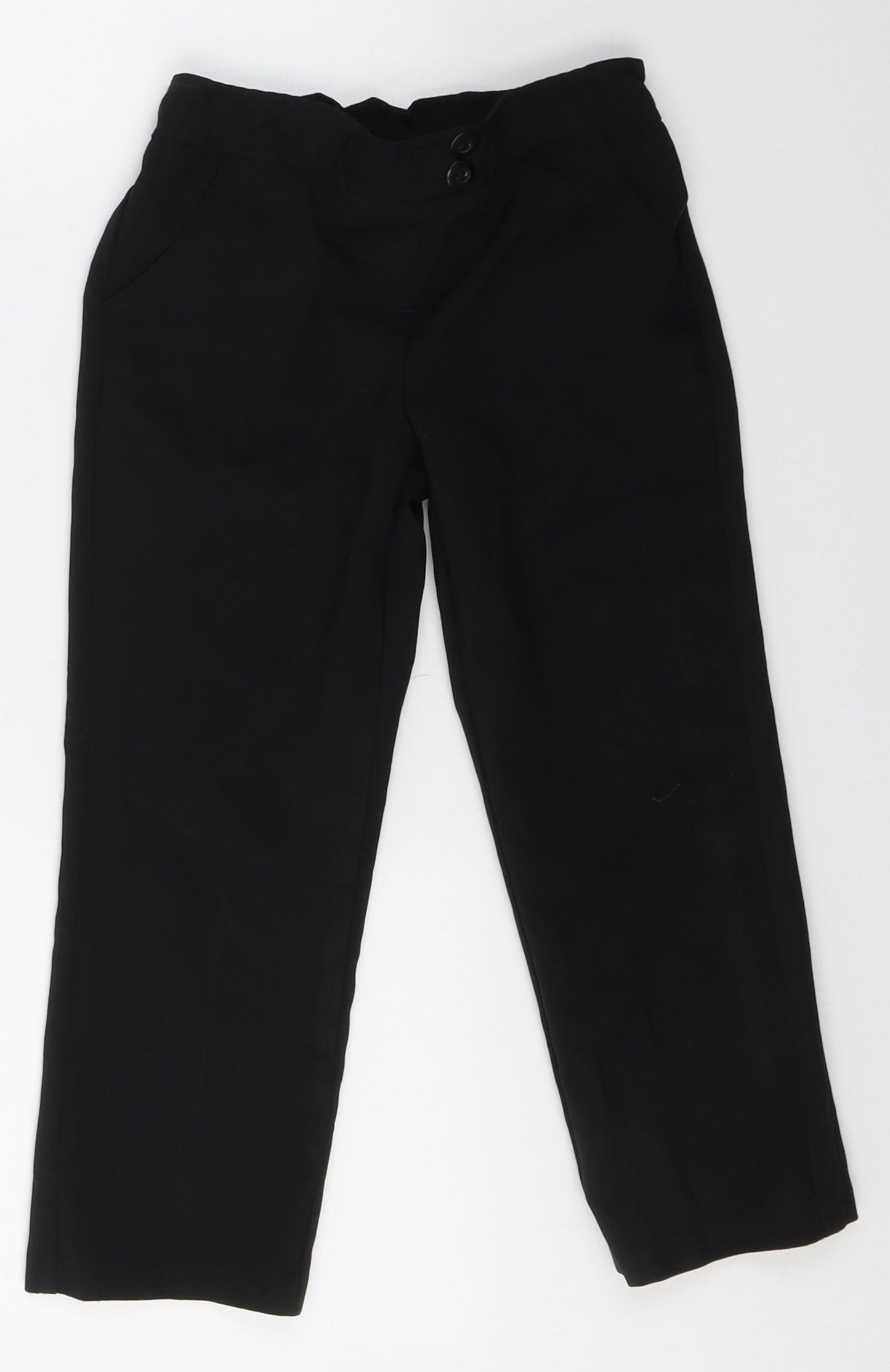 George Boys Black  Polyester Capri Trousers Size 4-5 Years  Regular  - school trousers