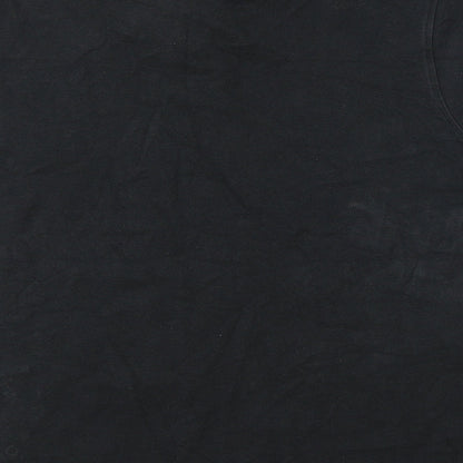 Duck and Cover Mens Black  Cotton  Polo Size S Collared