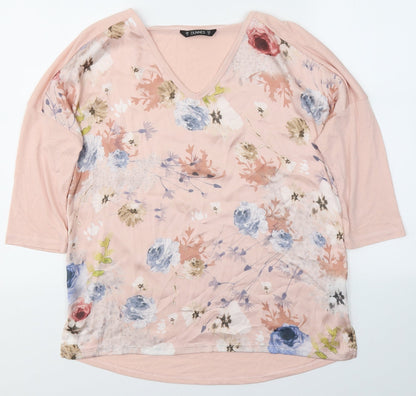 Womens UK Size M Dunnes Stores Pink Basic Blouse