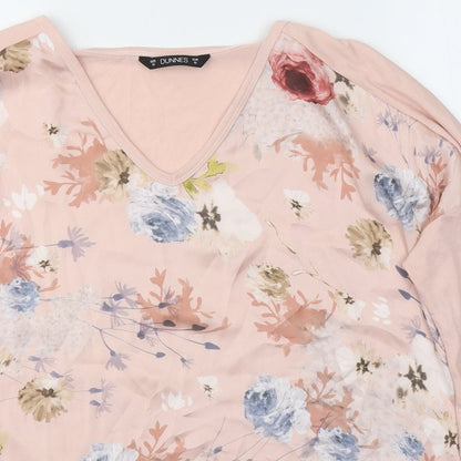 Womens UK Size M Dunnes Stores Pink Basic Blouse