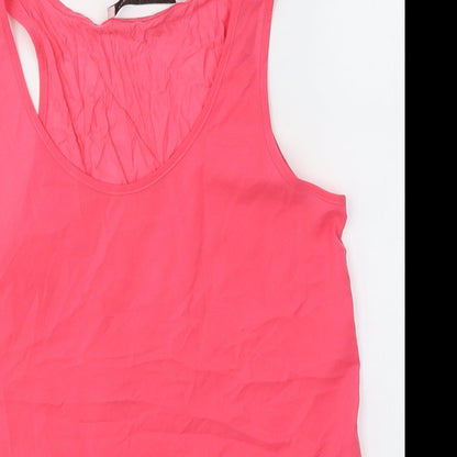 French Connection Womens Pink  Polyester Basic Tank Size XS Round Neck