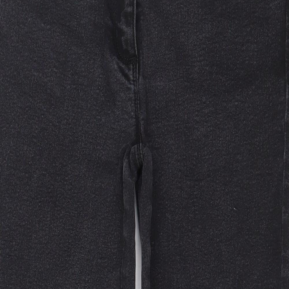 Bonmarché Womens Black  Cotton Straight Jeans Size 10 L24.5 in Regular Zip