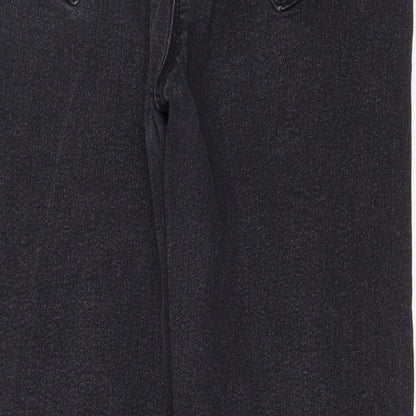 Bonmarché Womens Black  Cotton Straight Jeans Size 10 L24.5 in Regular Zip