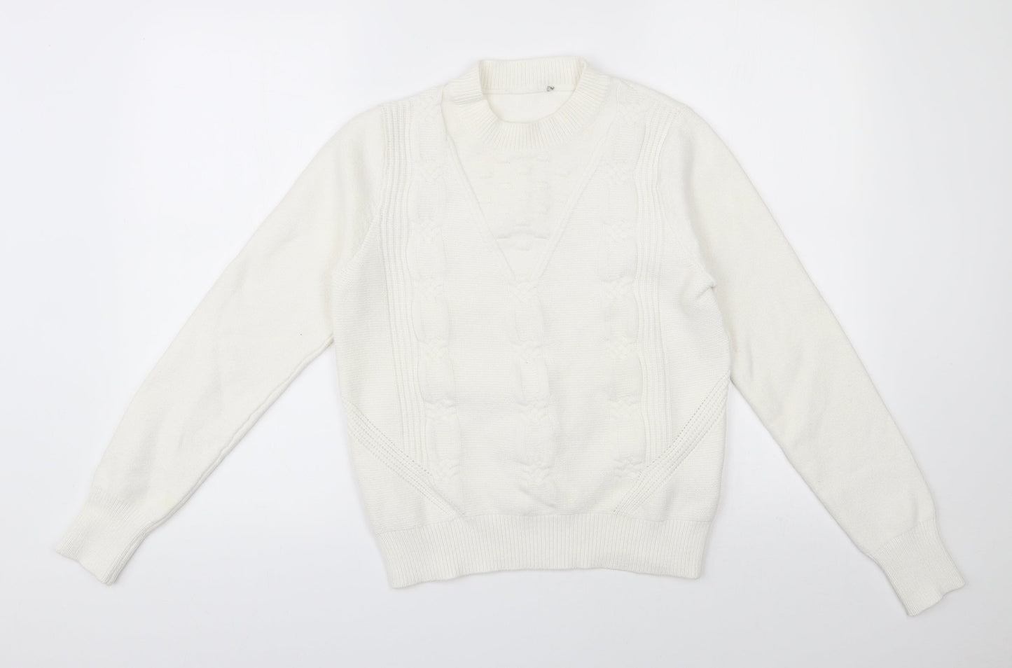 Womens UK Size M Oasis Ivory Pullover Jumper