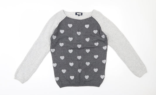 Womens UK Size 10 NEXT Grey Pullover Jumper