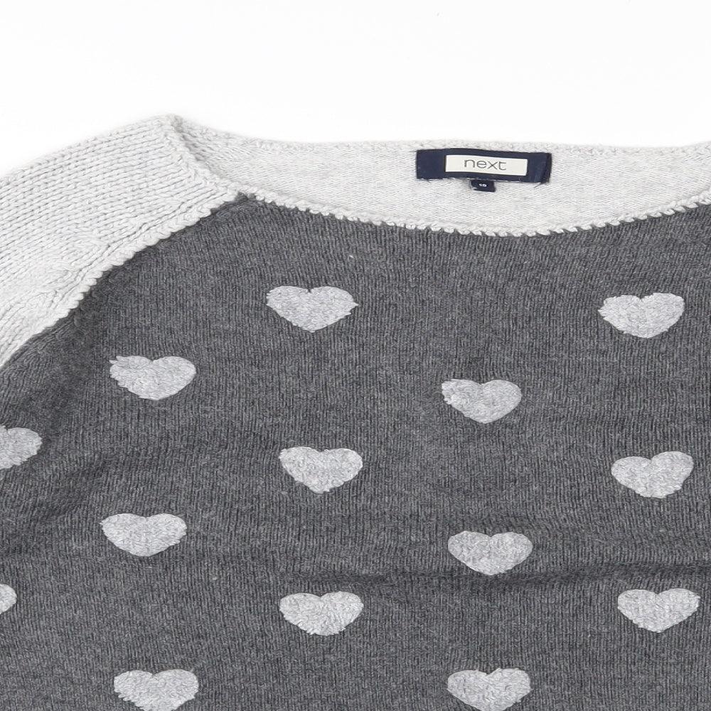 Womens UK Size 10 NEXT Grey Pullover Jumper