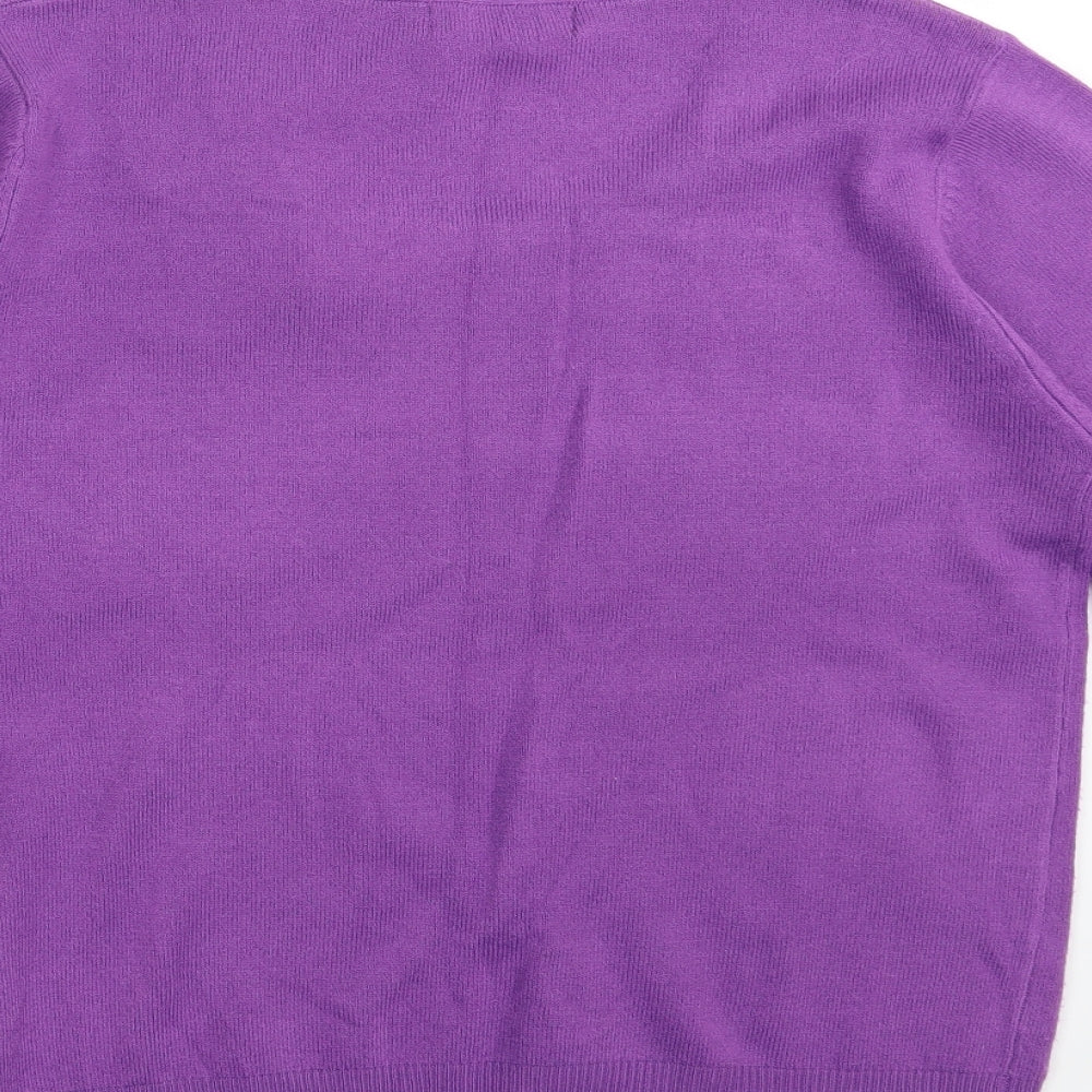 Womens UK Size M Ellie Louise Purple Pullover Jumper