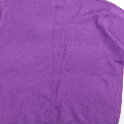 Womens UK Size M Ellie Louise Purple Pullover Jumper