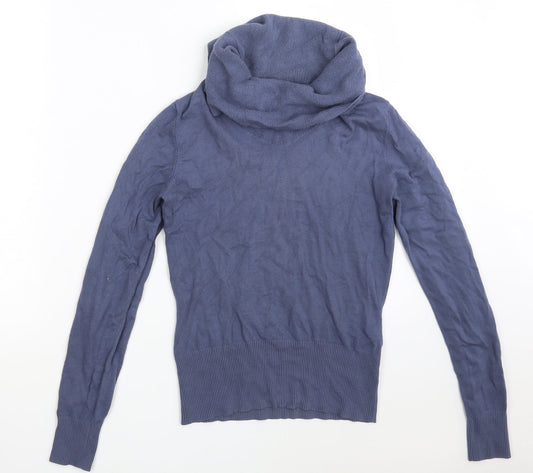 Florence & Fred Womens Blue High Neck  Viscose Pullover Jumper Size 8