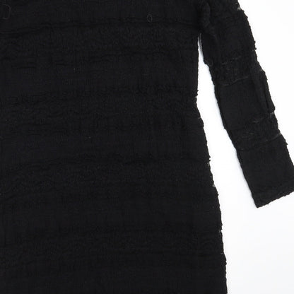 H&M Womens Black  Polyamide A-Line  Size L  Round Neck