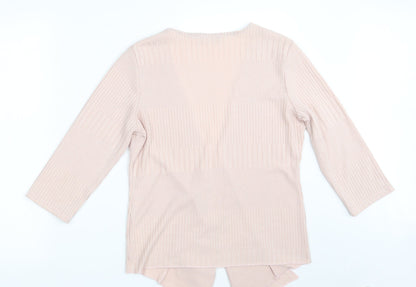 Womens UK Size 14 Per Una Pink Wrap Jumper