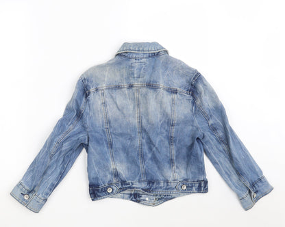 Denim Co. Womens Blue   Jacket Coat Size 8  Button