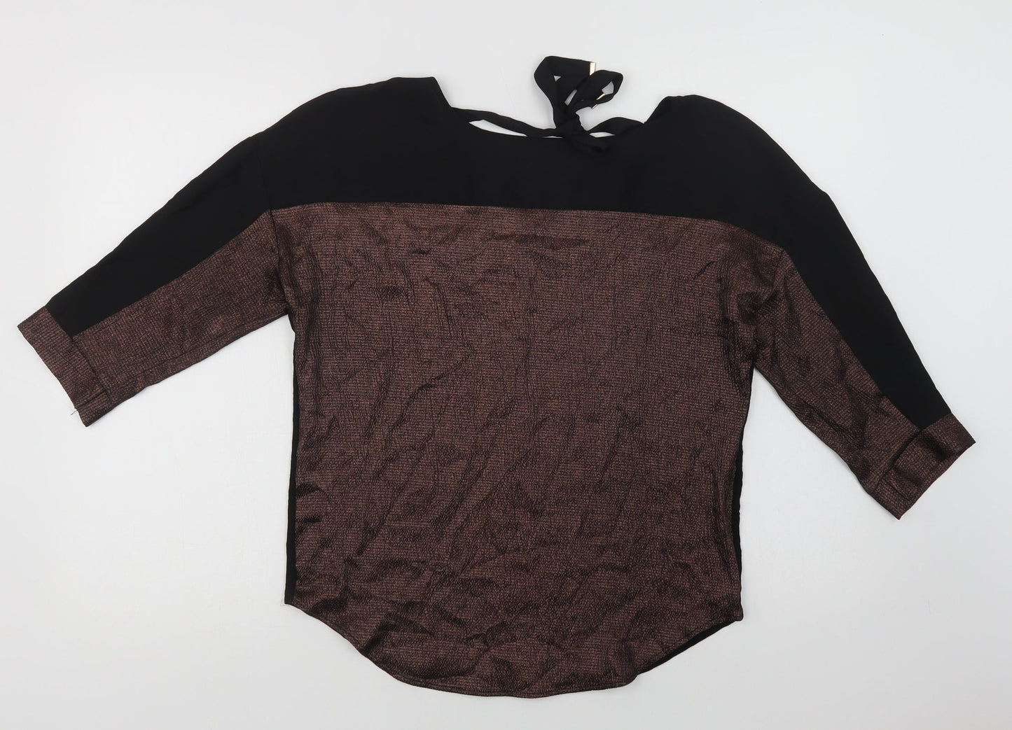 Womens UK Size S Oasis Black Basic Blouse