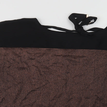 Womens UK Size S Oasis Black Basic Blouse