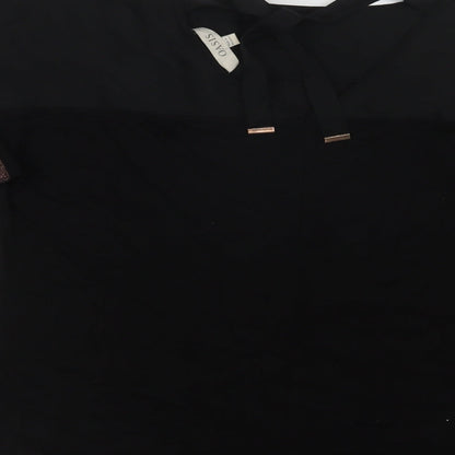 Womens UK Size S Oasis Black Basic Blouse