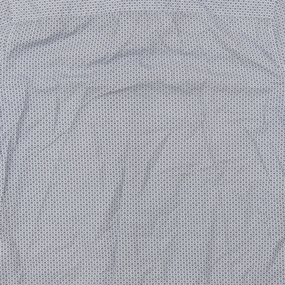 Mens UK Size L NEXT Blue  Button-Up Short Sleeve Casual Shirt