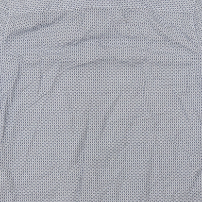 Mens UK Size L NEXT Blue  Button-Up Short Sleeve Casual Shirt