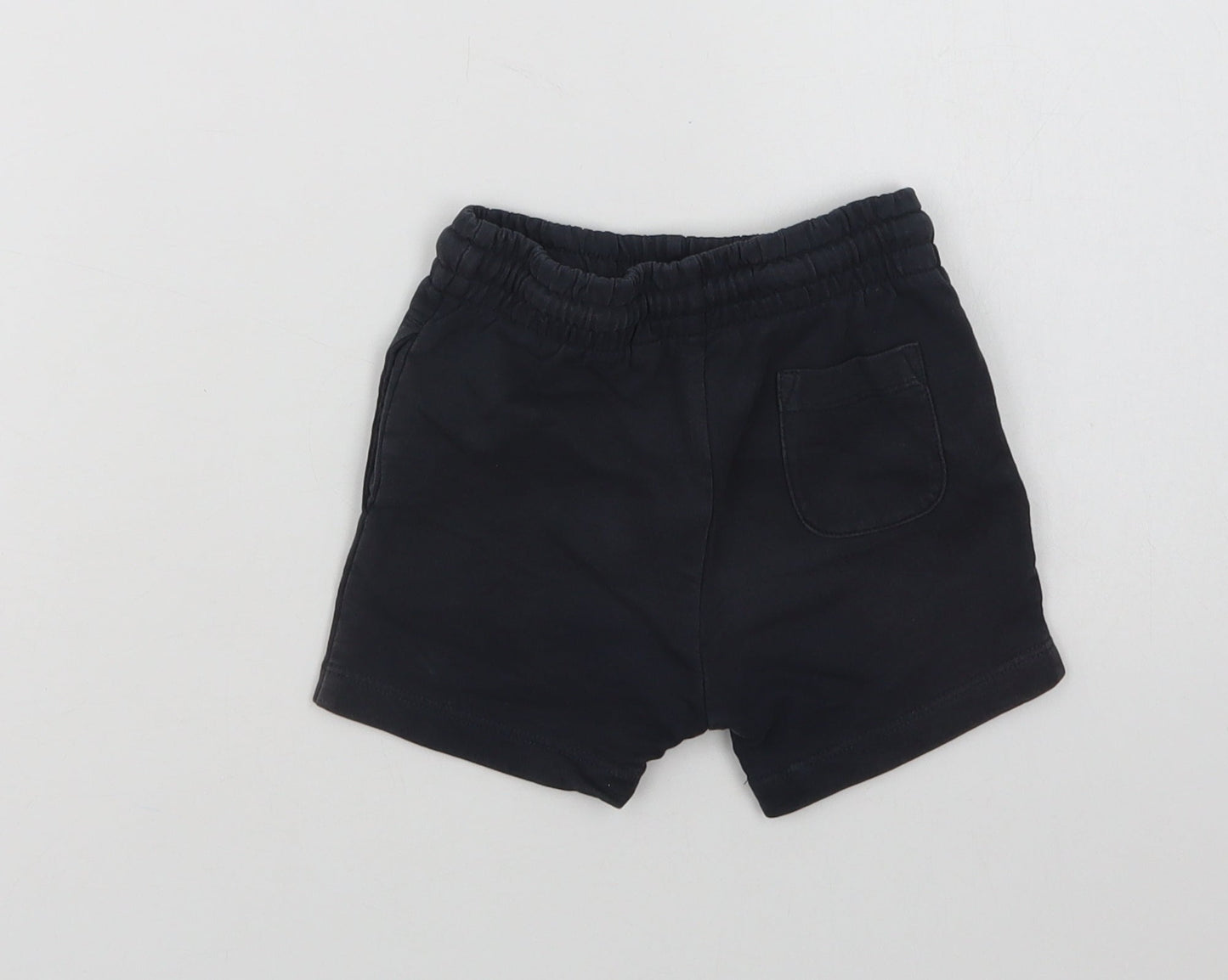 NEXT Baby Blue  Cotton Cropped Trousers Size 12-18 Months  Drawstring