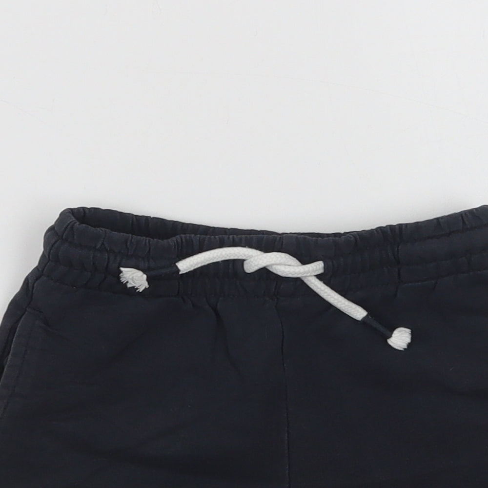 NEXT Baby Blue  Cotton Cropped Trousers Size 12-18 Months  Drawstring
