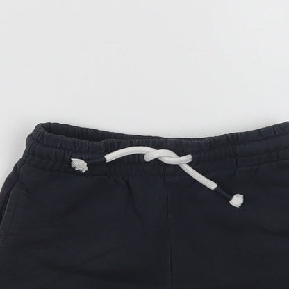 NEXT Baby Blue  Cotton Cropped Trousers Size 12-18 Months  Drawstring