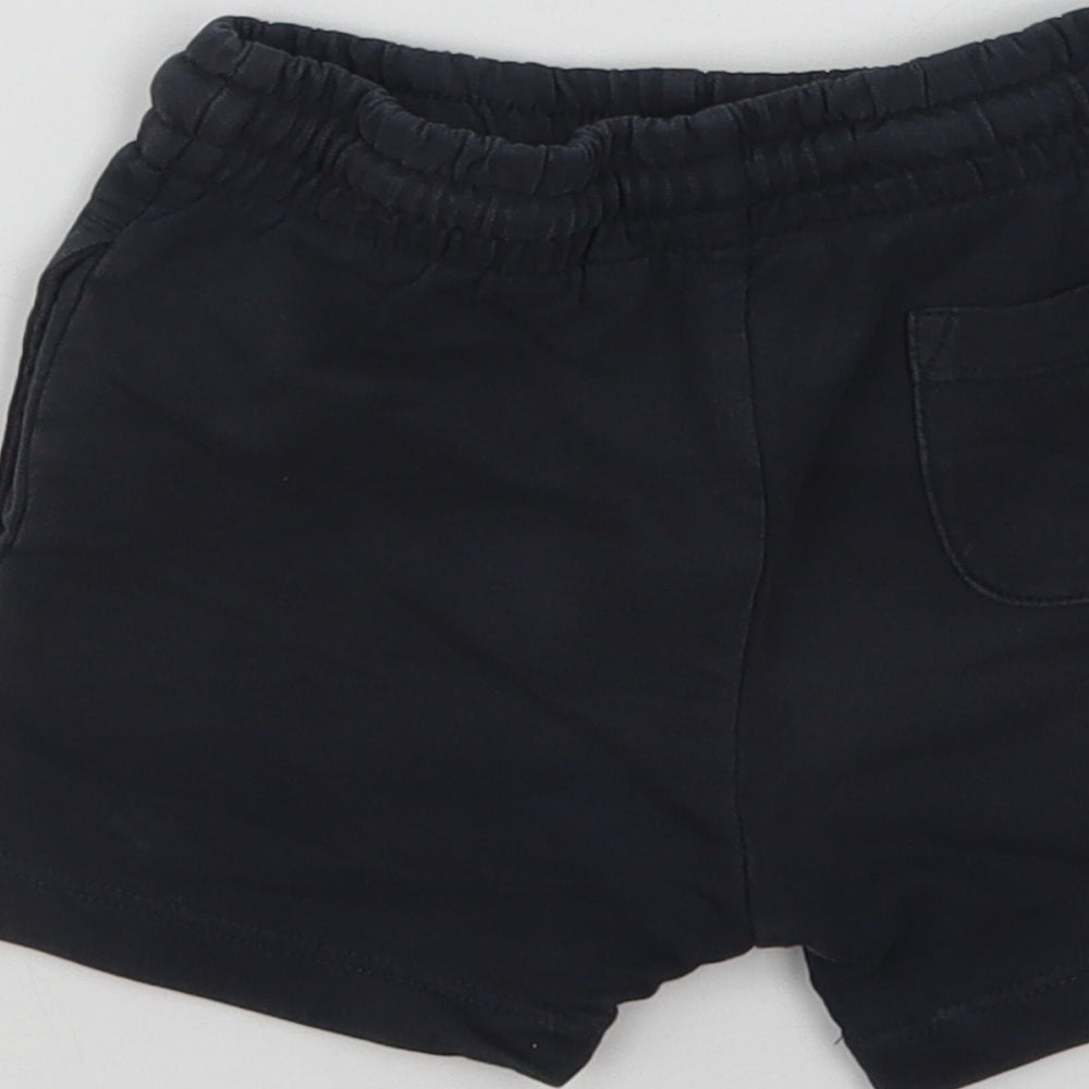 NEXT Baby Blue  Cotton Cropped Trousers Size 12-18 Months  Drawstring