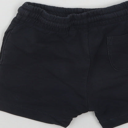NEXT Baby Blue  Cotton Cropped Trousers Size 12-18 Months  Drawstring