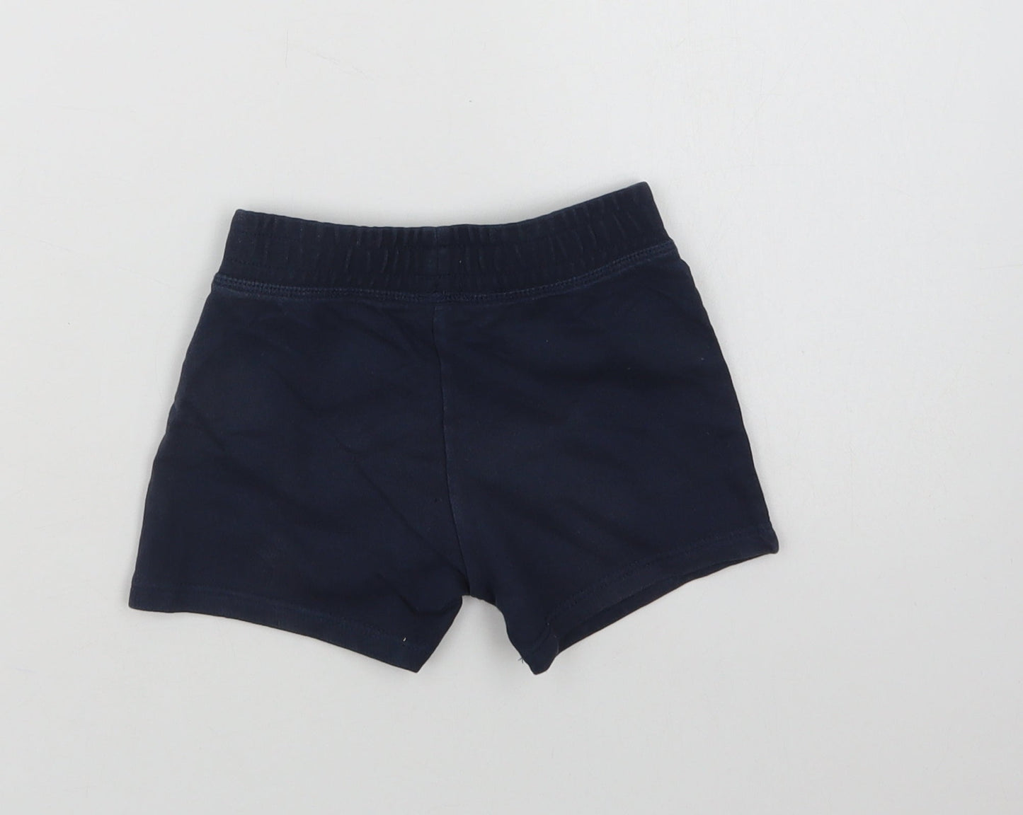 River Island Baby Blue  Cotton Cropped Trousers Size 12-18 Months  Drawstring