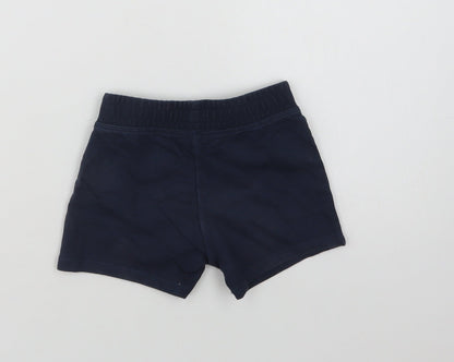 River Island Baby Blue  Cotton Cropped Trousers Size 12-18 Months  Drawstring